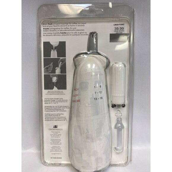 ISI Mini Easy Whip Cream Whipped Cream Maker Half Pint Dispenser White NEW - Picture 3 of 6